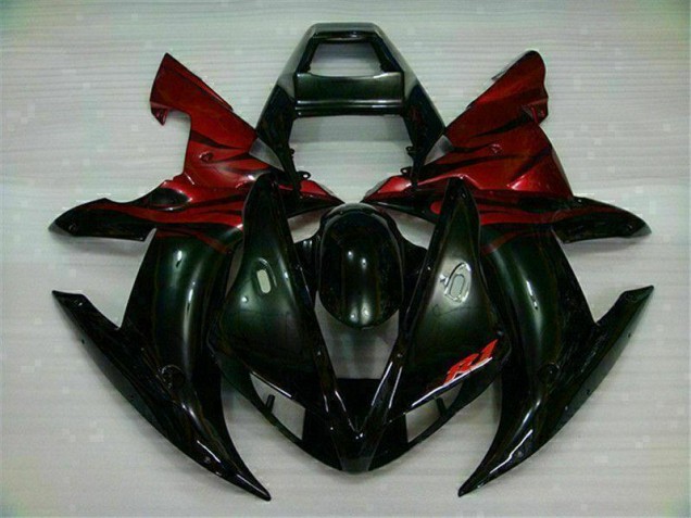 Kit Carenado Moto R1 02-03 - Negro Rojo Kit Carenado Moto R1 02-03 - Negro Rojo