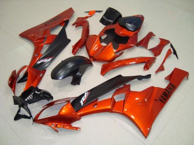 Kit Carenado Moto R6 06-07 - Naranja Negro Mate