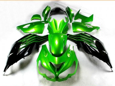 Kit Carenado Moto ZX14R ZZR 1400 12-21 - Negro Verde