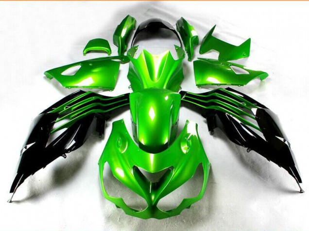 Kit Carenado Moto ZX14R ZZR 1400 12-21 - Negro Verde