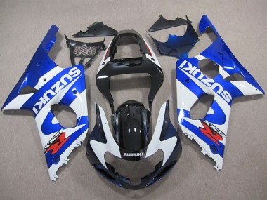 Kit Completo Carenado Moto GSXR 1000 K1 00-02 - Azul Blanco Calcomanía