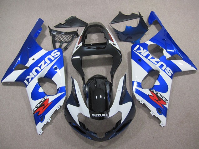 Kit Completo Carenado Moto GSXR 1000 K1 00-02 - Azul Blanco Calcomanía Kit Completo Carenado Moto GSXR 1000 K1 00-02 - Azul Blanco Calcomanía