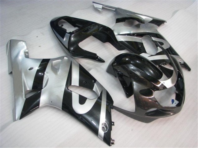 Kit Completo Carenado Moto GSXR 600 / 750 K1 K2 K3 01-03 - Plata Negro Kit Completo Carenado Moto GSXR 600 / 750 K1 K2 K3 01-03 - Plata Negro