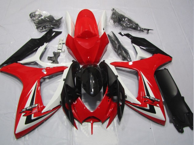 Kit Completo Carenado Moto GSXR 600 K6 06-07 - Negro Rojo