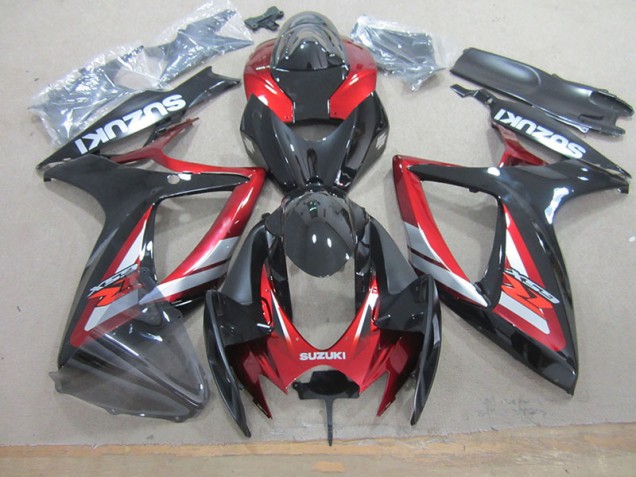 Kit Completo Carenado Moto GSXR 750 K6 06-07 - Negro Rojo