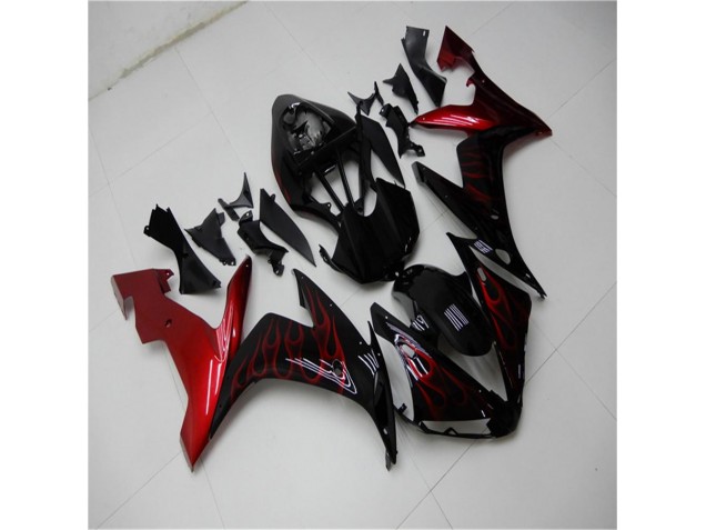 Kit Completo Carenado Moto R1 04-06 - Rojo Negro