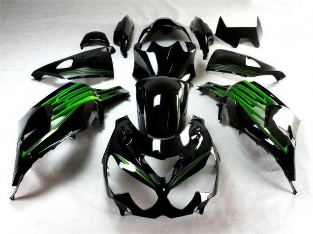 Kit Completo Carenado Moto ZX14R ZZR 1400 12-21 - Negro Verde Kit Completo Carenado Moto ZX14R ZZR 1400 12-21 - Negro Verde