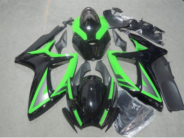 Kits ABS Carenado Motocicleta GSXR 600 K6 06-07 - Negro Verde Kits ABS Carenado Motocicleta GSXR 600 K6 06-07 - Negro Verde