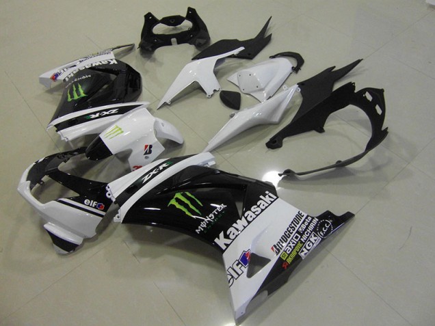 Kits ABS Carenado Motocicleta ZX 250R 08-12 - Negro Blanco Monster
