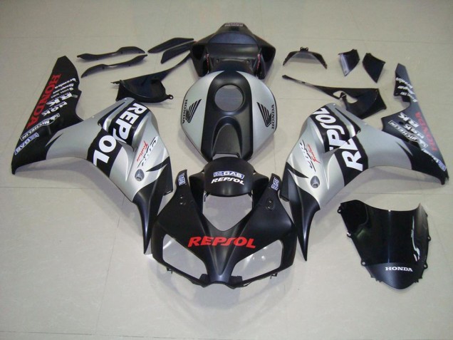 Kits Carenado Moto CBR 1000 RR 06-07 - Negro Mate Plata Repsol Kits Carenado Moto CBR 1000 RR 06-07 - Negro Mate Plata Repsol