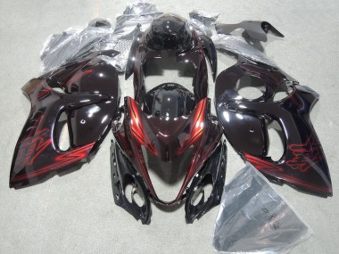 Kits Carenado Moto GSXR 1300 Hayabusa 08-19 - Negro Rojo