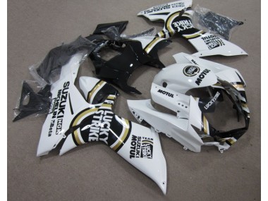 Kits Carenado Moto GSXR 600 K11 11-21 - Blanco Lucky Strike Negro Motul