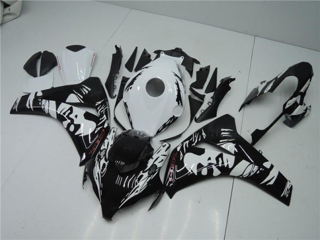 Kits Completo Carenado Moto ABS CBR 1000 RR 08-11 - Negro Blanco