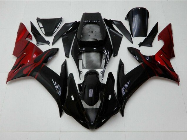 Kits Completo Carenado Moto ABS R1 02-03 - Negro Rojo Kits Completo Carenado Moto ABS R1 02-03 - Negro Rojo