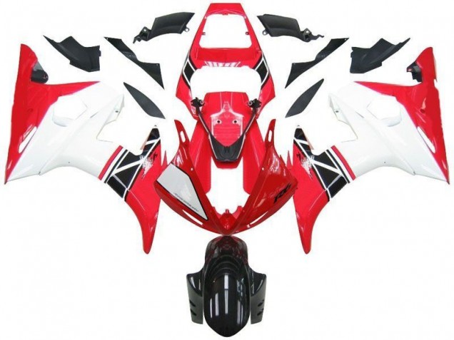 Kits Completo Carenado Moto ABS R6 03-05 - Rojo Blanco Negro Kits Completo Carenado Moto ABS R6 03-05 - Rojo Blanco Negro