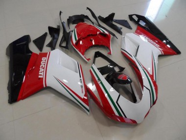 Kits Completo Carenado Moto Ducati 848 1098 1198 07-14 - Rojo Blanco