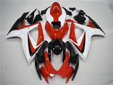 Kits Completo Carenado Moto GSXR 600 / 750 K6 06-07 - Rojo Negro