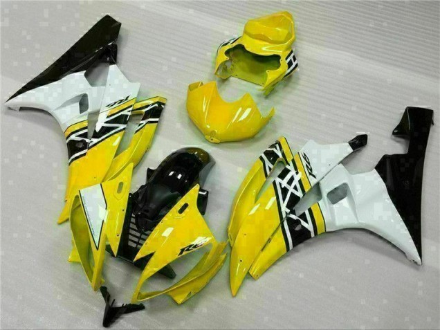 Moto Plástica R6 06-07 - Amarillo Blanco Negro