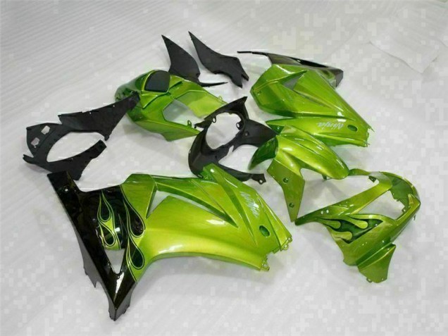 Moto Plástico EX250 08-12 - Verde Negro