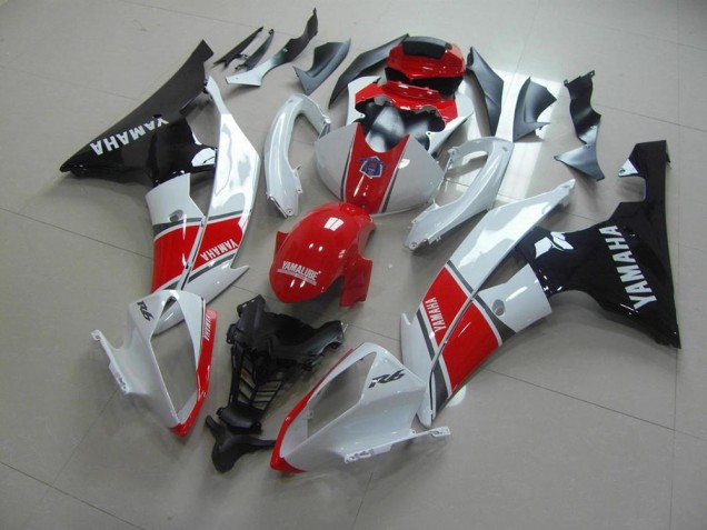 Moto Plástico R6 08-16 - Rojo Blanco Negro Moto Plástico R6 08-16 - Rojo Blanco Negro