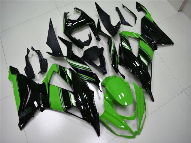 Plástica Moto ZX6R 13-18 - Verde Negro Plástica Moto ZX6R 13-18 - Verde Negro